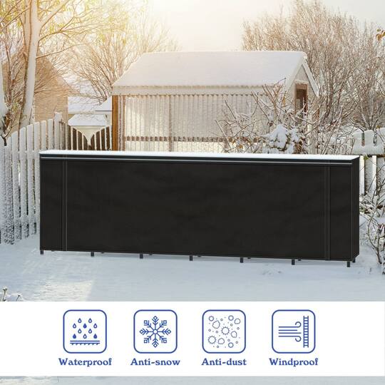 NEX™ Outdoor Firewood Rack with Cover Combo Set
